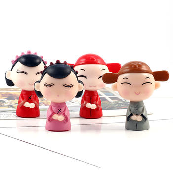 Couple doll bride and groom wedding cake micro landscape ornaments cream glue DIY material handmade resin accessories
