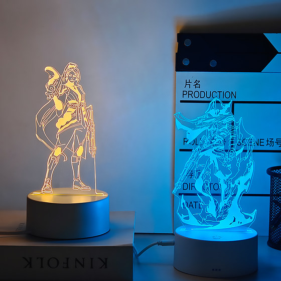 
Fearless contract surrounding Valorantete style Lerena card doll figure ornament color atmosphere night light