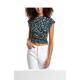 isabel marant women's shirt denim stand collar top short sleeves backless casual