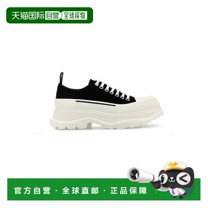 
[Self-operated] MCQUEEN McQueen women's shoes classic casual sneakers black and white canvas platform shoes