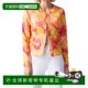 Self-operated joseph ribkoff tropical printed imitation leather jacket Pink/multi color - pink/multi [
