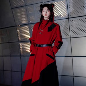 Wait for Yunlai's joint dish Gou Lan Shaoxia [Red Lotus Shock Clothes] Original Chinese style fashion casual red waterproof