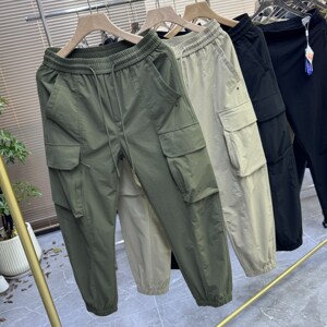 
Workwear style ~ lightweight and thin! Spring and summer men's three-dimensional multi-pocket micro-taper elastic waist quick-drying leggings overalls