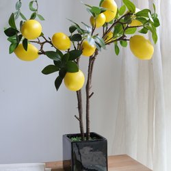 Simulated Lemon Tree Potted Plant, Creative Fruit Floral Arrangement, Nordic Home Decoration, Tv Cabinet, Dining Table, Living Room Decoration