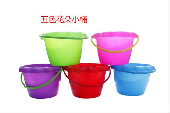 
Children's beach toy set plastic bucket large small bucket baby playing in the water and playing in the sand seaside fishing thickened bucket