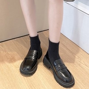 加绒乐福小皮鞋