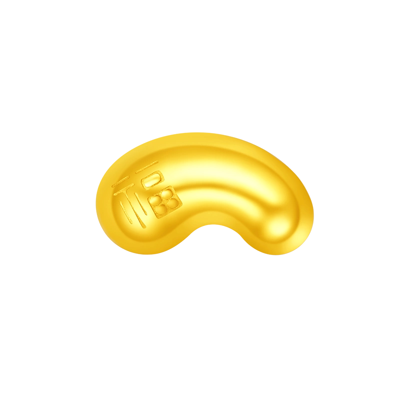 周大福 約1ｇ　金　A u 999.9 福招き　縁起物　ミニ 金元宝 周大福吉祥福字金元宝足金黄金投资黄金金元宝(工费:0元)计价EOI3