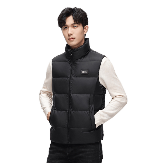 New style of flying winter in the snow in winter wear light and thin standing collar down vest jacket trendy sleeveless vest for men