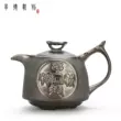 ấm tích pha trà Chengxian retro Kung Fu bộ trà nhà handmade 6 món gốm cổ tím miệng đồng chân đồng sứ ấm trà trà bộ tách trà gốm sứ bộ trà gốm 