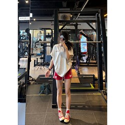 American Retro Hot Girl Side-Striped Sports Shorts for Women, Summer 2025 New Loose Wide-Leg Casual Hot Pants
