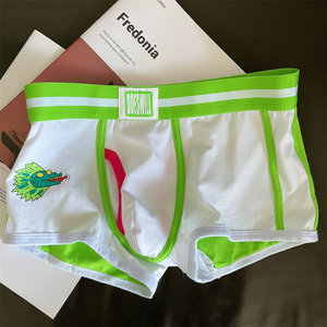 Men's underwear Cotton Summer thin air -breathable flat -angle trousers Personalized youth cartoon bump low waist sexy trousers