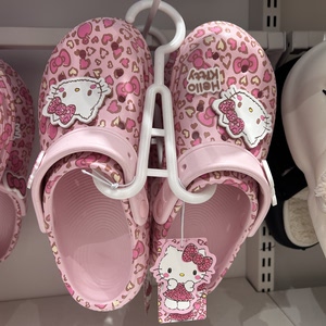 
Sanrio family series fashion clogs, pink leopard print fashion shoes, MINISO sandals and slippers