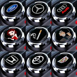 Car Ashtray, Creative, Multi-Functional, with Lid, Automatic, for Men, High-End, a Must-Have Car Interior Accessory