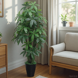 Artificial Tree, Faux Tree, Living Room Decoration, Money Tree, Potted Plant Ornament, Large Floor-Standing Green Plant, Plastic Green Plant, Bring in Wealth