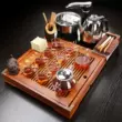 Bộ trà nhỏ khay trà gỗ nguyên khối tích hợp bếp từ hoàn toàn tự động tại nhà văn phòng khách sạn bàn trà thoát nước đơn giản