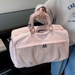 Short-Distance Travel Bag for Women, Lightweight Portable Travel Large-Capacity Tote Bag, Luggage Storage Bag on Suitcase, Gym Bag