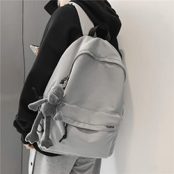 School Bag for Boys, New Style for Junior High and High School Students, High-Looking Boys' Backpack, American Style Gray Men's High Street Backpack, Shoulder Bag