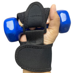 Elderly People Exercise Arm Muscles with Dumbbells, Upper Limb Strength Rehabilitation Training Equipment, and Stretchers