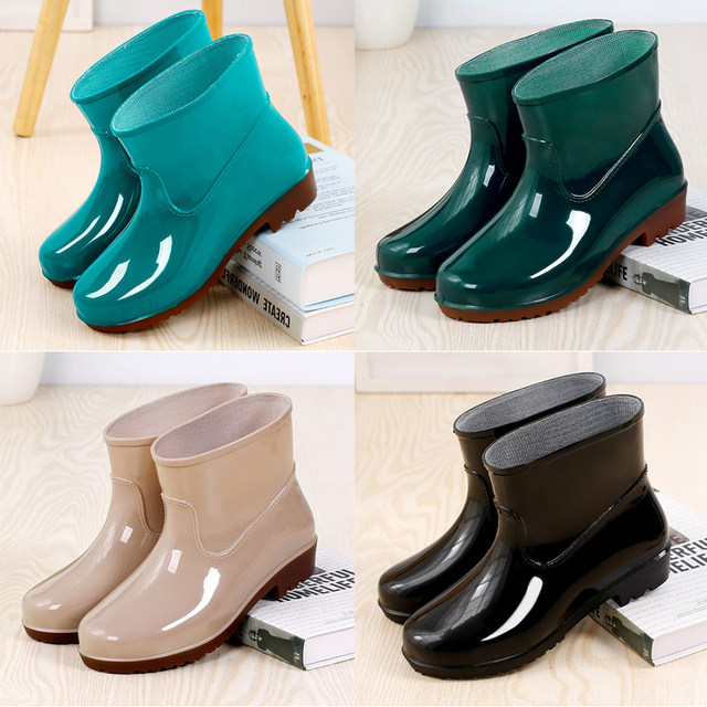 Rain boots for women, waterproof adult water shoes, warm kitchen non-slip rain boots for work, agricultural use for the elderly, men's overshoes, rubber shoes