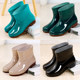 Rain boots for women, waterproof adult water shoes, warm kitchen non-slip rain boots for work, agricultural use for the elderly, men's overshoes, rubber shoes