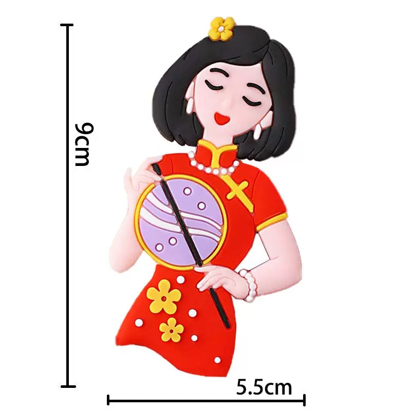 网红38女神节蛋糕装饰三八妇女节软胶旗袍女神妈妈插件插牌摆件