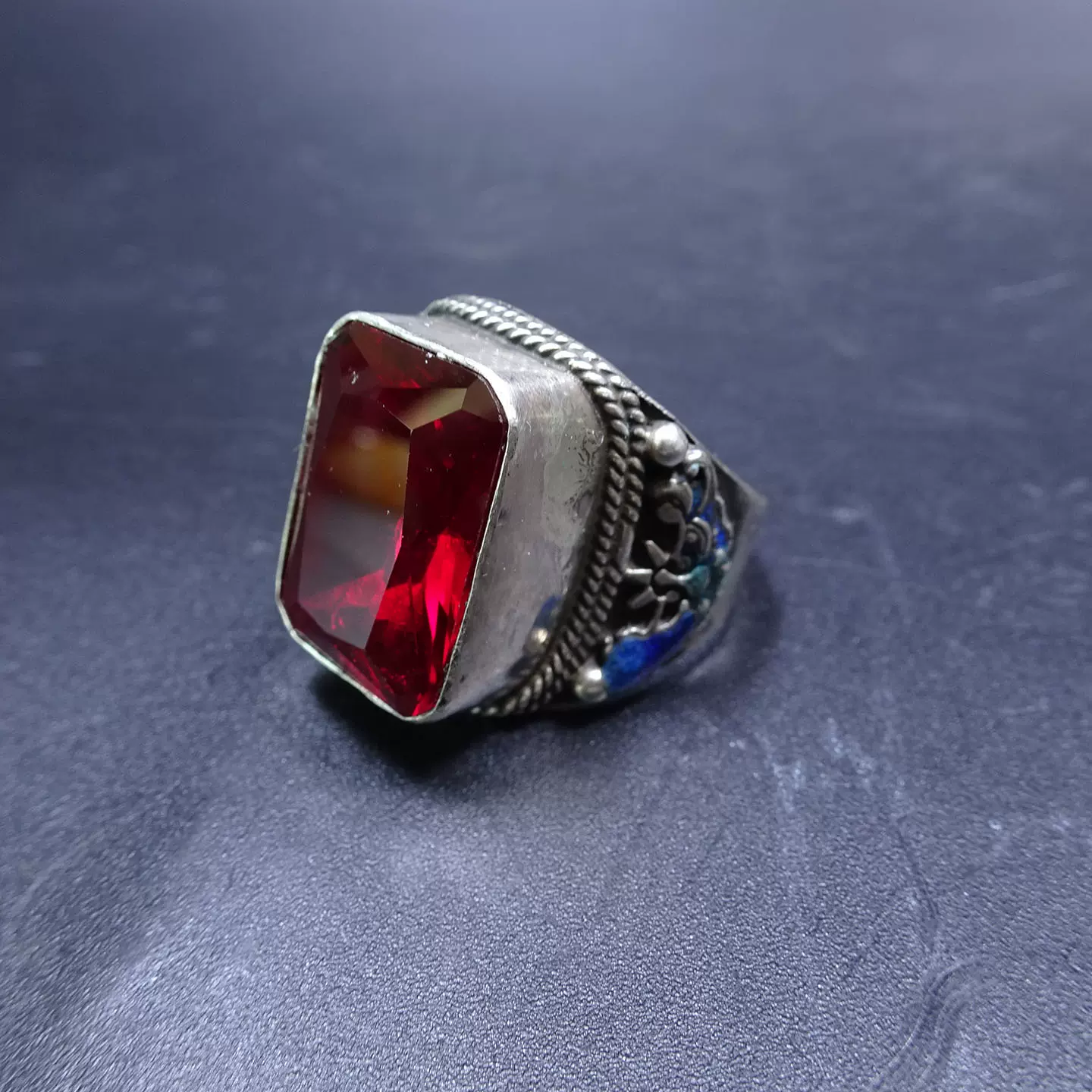 古玩古董收藏文玩手串老物件明清虎眼石手链猫眼石手链红宝石珠串