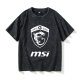 MSII MSI Red Dragon LOGO Computer City Gection Term T -shirt Short -sleeved Student clothes Female and Men's Ladder Big