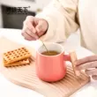 bộ ấm trà đạo Cốc in logo theo yêu cầu có nắp, cốc cà phê hợp thời trang sáng tạo, cốc ăn sáng lưu niệm, cốc nước gốm khắc am tra Trà sứ