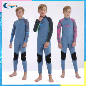 
2MM large children's one-piece swimsuit long style for men and women thickened diving suits for sun protection long sleeves trousers warming special diving suits