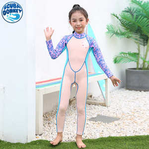 
Children's wetsuit, warm swimsuit, girl's one-piece long-sleeved trousers, girl's hot spring suit, quick-drying swimsuit for older children