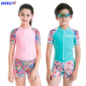 
Children's swimsuit one-piece summer short-sleeved shorts for small and medium-sized children sun protection quick-drying swimming and snorkeling suit for boys and girls diving