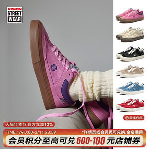 
VISION official CHOPPER series classic low top fur sports shoes canvas shoes multi-color options