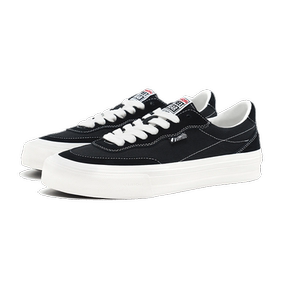 
VISION official FLAT TOP classic black low top fur canvas shoes street sports skateboard shoes for men and women