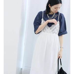 
D02023 Japanese single S*2 new lace V-neck elastic A-line skirt feminine temperament adjustable long suspender skirt