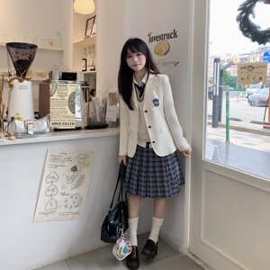 LuLu cake original jk uniform suit three-pin button genuine waist-climbing school offering Japanese college style
