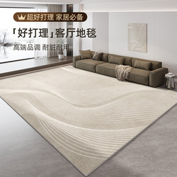 Living Room Carpet with a Light Luxury and High-End Feel, 2025 New Model, Waterproof, Washable, Wipeable, Suitable for Sofa and Coffee Table, Large Area Full Coverage