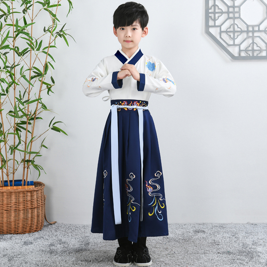 Hooyi Costume Chinois Tang Vêtements pour Garçons Veste Rouge Traditionnelle CNY Tenue Dragon Tops Enfants Hanfu Manteau