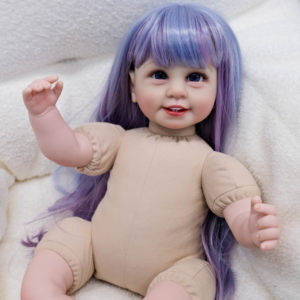 
22-inch new six-tooth simulation little girl doll naked dog simulated doll clothes can be matched freely