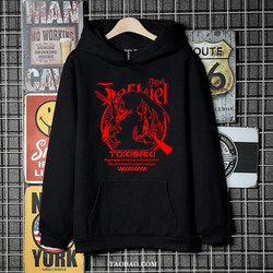 Date a Live Tokisaki Kurumi Anime Merchandise Fleece-Lined Long Sleeve Hoodie Sweatshirt Autumn Winter Clothes Cosplay Costume