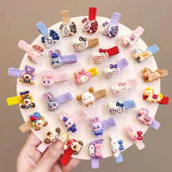 Baby Cloth-Covered Hair Clips for Girls, 2026 New Cartoon Rabbit Judy Hair Clips, Non-Damaging Hair Accessories for Children