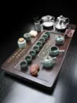 Bộ khay trà bằng gỗ nguyên khối hoàn toàn tự động Bộ hoàn chỉnh ấm đun nước bằng thủy tinh tích hợp đáy ấm đun nước Shangshuige mẫu mới để sử dụng tại nhà bàn trà điện thông minh Bàn trà điện
