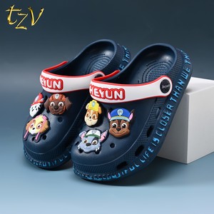 
Children's Croc Shoes Boys Summer New Cartoon Cute Indoor Non-Slip Soft Sole Deodorant Baby Beach Kindergarten