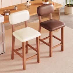 Bar Stools, Light Luxury High Stools, Home-Use High-End Backrest Chairs, Simple Bar Chairs, Front Desk Island Chairs, Commercial Bar Chairs