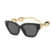 Цепь, солнцезащитные очки в стиле хип-хоп подходит для мужчин и женщин, кошачий глаз, европейский стиль