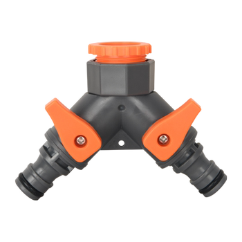 Two-way water distributor Y-type three-way with valve garden supplies accessories 4 points 6 points threaded faucet adapter
