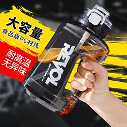 Large-Capacity Water Cup, New Style Straw Cup, High-Looking Student Outdoor Portable Summer Belly Cup, Sports Fitness Water Bottle