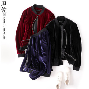 Tanzo Tide brand autumn and winter cotton jacket clothes couple men and women really imported velvet jackets Hong Kong style short jacket ykk zipper
