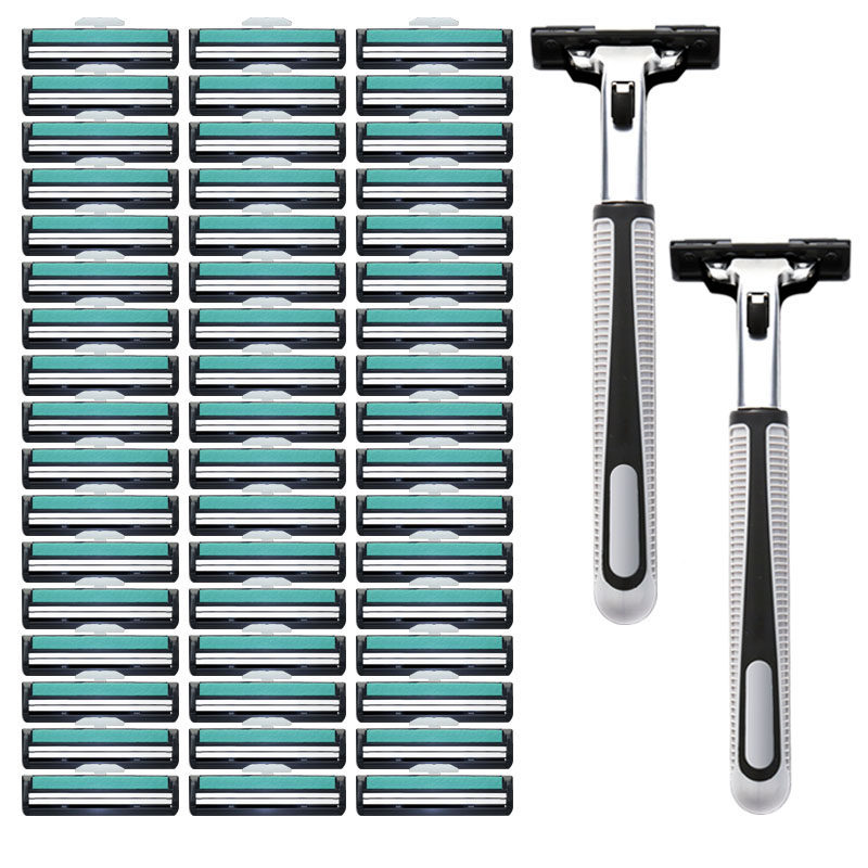 수동 면도기, 구식 면도기, 긁힘 방지 이중 블레이드 헤드, 남성용 안전 면도기 -