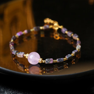 
Lingji Mai Lingling S925 Shuju Lai Purple Super Seven Bracelet is a new niche model with diversity