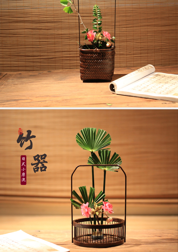 竹製装飾花瓶 竹の花瓶 - レトロな田園スタイル